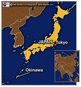 kaart van Japan